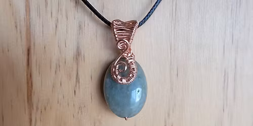 Wire Wrapped Gemstone Bead Pendant