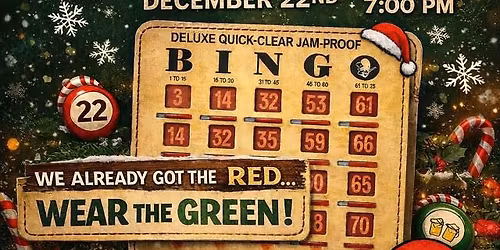 \ud83c\udf84 CHRISTMAS BINGO AT THE LOG CABIN