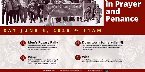 Men's Rosary Rally | Downtown Somerville