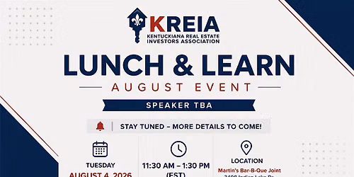 August's Lunch & Learn: Speaker TBA