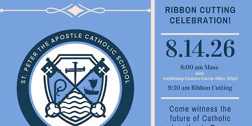 St. Peter the Apostle Catholic School building ribbon cutting