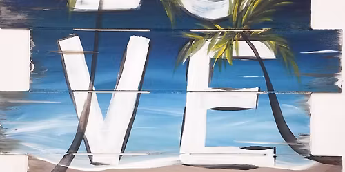 FTL Beer Garden Wood Sign Paint and Sip