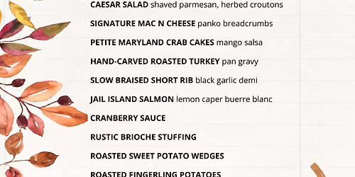 Braddock's Thanksgiving Buffet