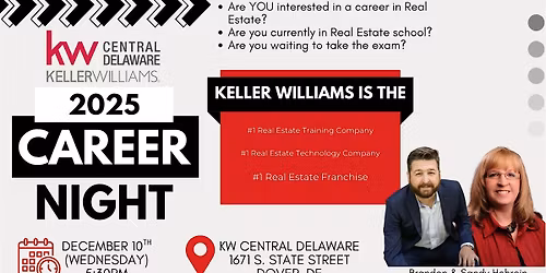 kw Real Estate Career Night with Brandon & Sandy Hohrein