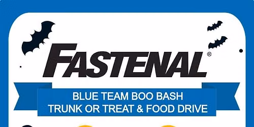 \ud83c\udf83 Blue Team Boo Bash Trunk or Treat & Food Drive \ud83c\udf83