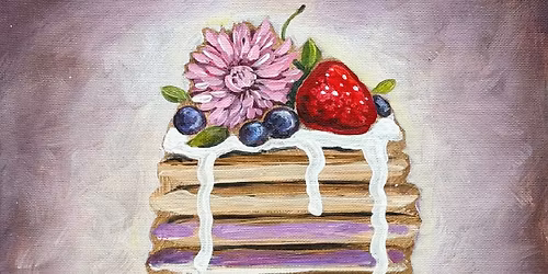 Ube Ombre Pancakes Canvas Paint and Sip