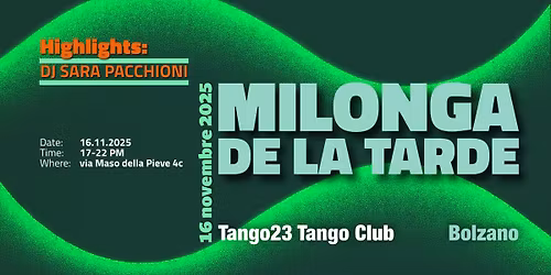 Milonga de la tarde! Tdj Sara Pacchioni