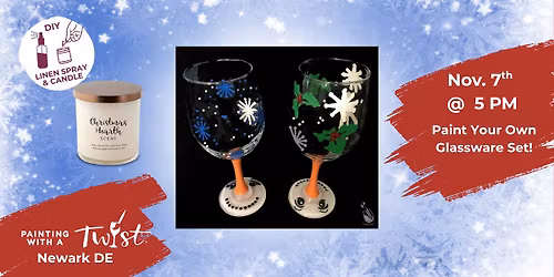 \ud83c\udf77\ud83c\udfa8 Friday Happy Hour \u2013 Paint & Sip: Snowman \u201cNose Stem" Glassware Set