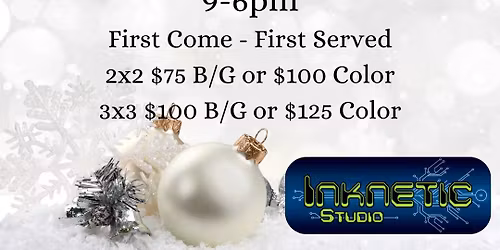 Inknetic Christmas Tattoo Flash Event & Last Minute Shoppers Gift Card Sale