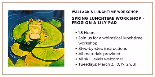 Spring Lunchtime Workshop: Frog on a Lily Pad Watercolour Painting