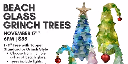 Beach Glass Grinch Trees