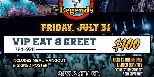 The Ultimate OG VIP Eat and Greet Experience at Legend\u2019s Pubhouse