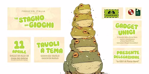 Frogcon Italia presenta LO STAGNO DEI GIOCHI