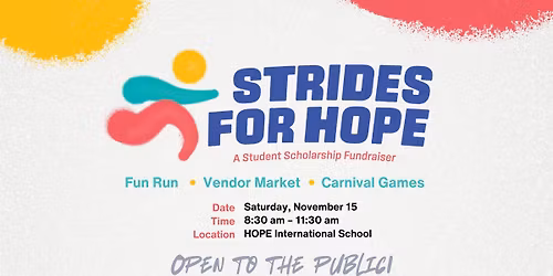 Strides for HOPE | Fun run, market and carnival