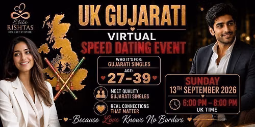 Online Speed Dating | For UK Gujarati Singles (Ages 27 - 39)
