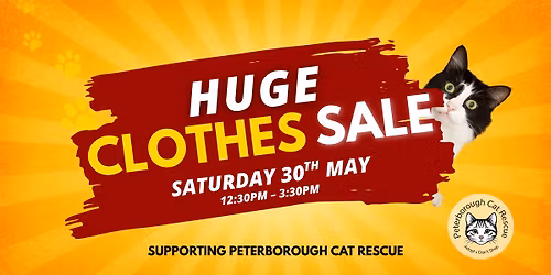 Huge Clothes Sale for Peterborough Cat Rescue