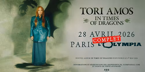 Tori Amos \u2022 L'Olympia, Paris \u2022 28 avril 2026 (COMPLET)