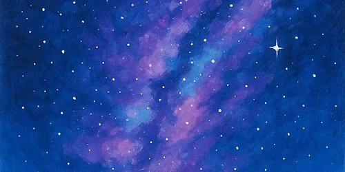 Acrylic Galaxy Painting Class: Starry Pines - Middle School 