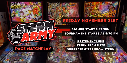 Stern Army Pace Matchplay at the RPC - November 2025