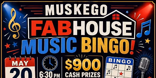 MUSIC BINGO & BLACKOUT BINGO @FABHOUSE WITH $900 CASH UP FOR GRABS + 2 Brewers Tickets!!!