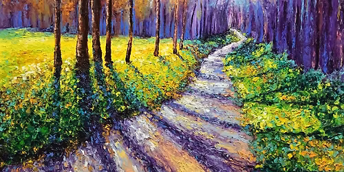 Friday Night Art & Wine -Finger Painting a Colorful Canopy of Trees w\/ Kimberly Adams