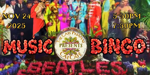 Beatles Music Bingo with Cats