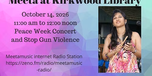 Meeta Duo at the Kirkwood Library for Peace Week