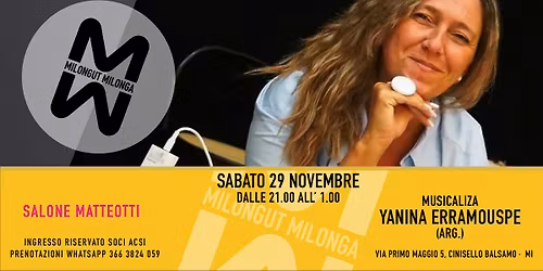 MM Milongut Milonga Tdj Yanina Erramouspe - workshop in preserata al Salone Matteotti 