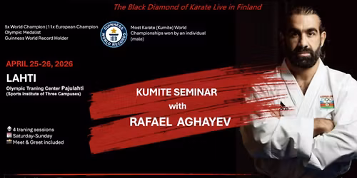 Kumite Seminar with Rafael Aghayev: The Black Diamond of Karate Live in Finland
