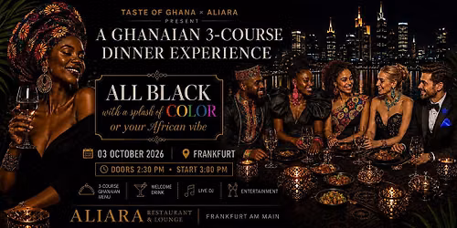 A Ghanaian 3-Course Dinner Experience
