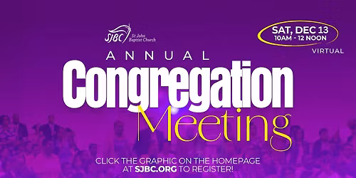 2025 Virtual Annual Congregation Meeting