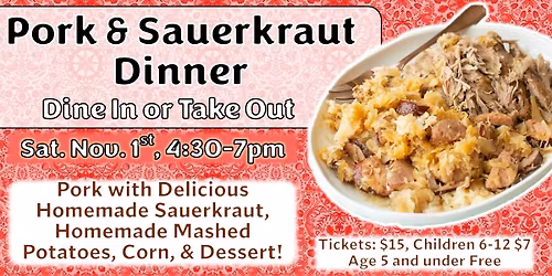 Pork & Sauerkraut Dinner - Forks UCC