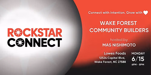 Free Wake Forest Community Builders Event (June, NC)