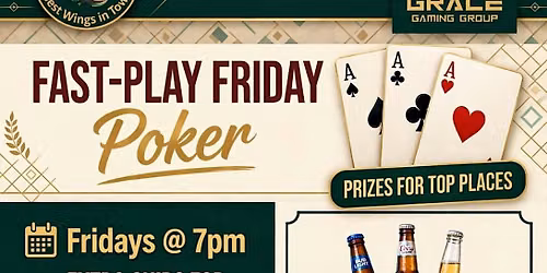 It's FAST-PLAY FRIDAY Poker