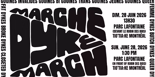 MONTR\u00c9AL DYKE MARCH - MARCHE DES LESBIENNES 2026 