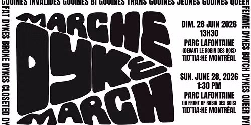 MONTR\u00c9AL DYKE MARCH - MARCHE DES LESBIENNES 2026