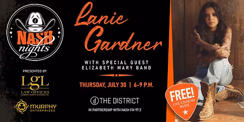 NASH Nights in The District | Lanie Gardner with special guests Elizabeth Mary Band
