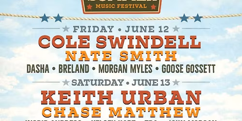 Keith Urban - Country Summer Music Festival - Saturday at Sonoma County Fairgrounds