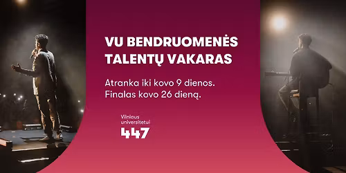 VU BENDRUOMEN\u0116S TALENT\u0172 VAKARAS