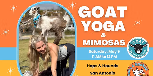 Goat Yoga and Mimosas at Hops & Hounds