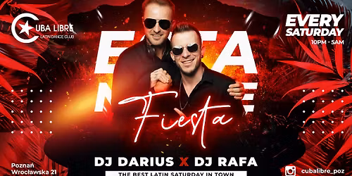 ESTA NOCHE FIESTA - Saturday Party in Cuba Libre!