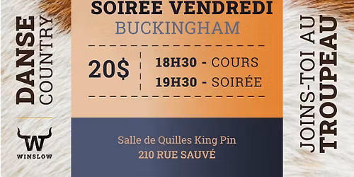 Soir\u00e9e de danse country \u00e0 Buckingham