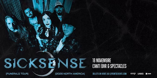 Sicksense \/\/ Mercredi 18 novembre 2026 \/\/ L'Anti Bar & Spectacles