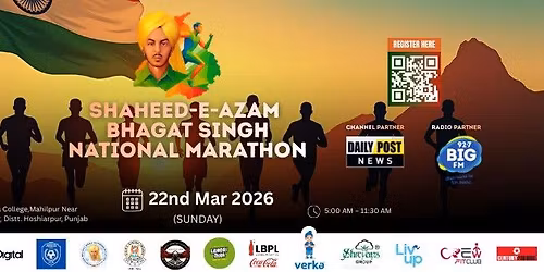 Shahedd-E-Azam Bhagat Singh National Marathon 2026
