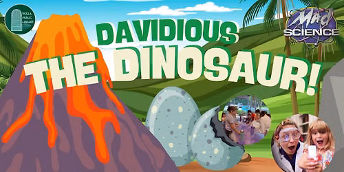 Davidious the Dinosaur with Mad Science of Greater Kansas City