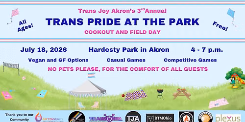 2026 Akron Trans Pride at the Park - Cookout and Field Day