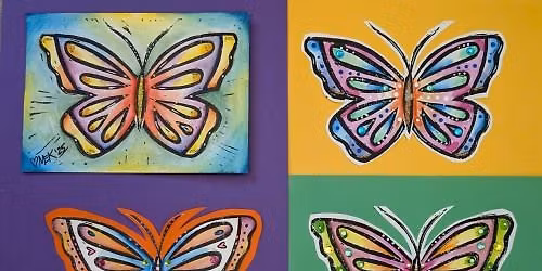 Painting with M.E.- BUTTERFLY OASIS!