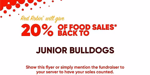 Junior Bulldogs Fundraiser at Red Robin