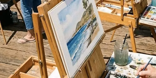 Painting at the pier
