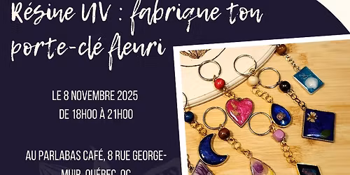 R\u00e9sine UV : fabrique ton porte-cl\u00e9 fleuri